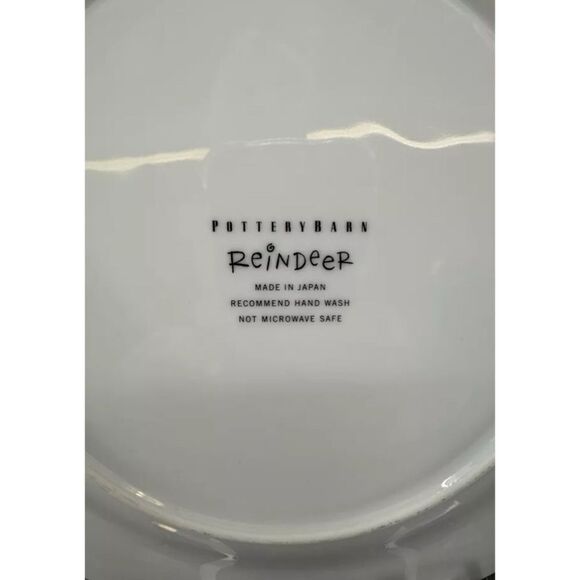 POTTERY BARN CHRISTMAS REINDEER 11" DINNER PLATE BLITZEN / USED - Picture 5 of 6